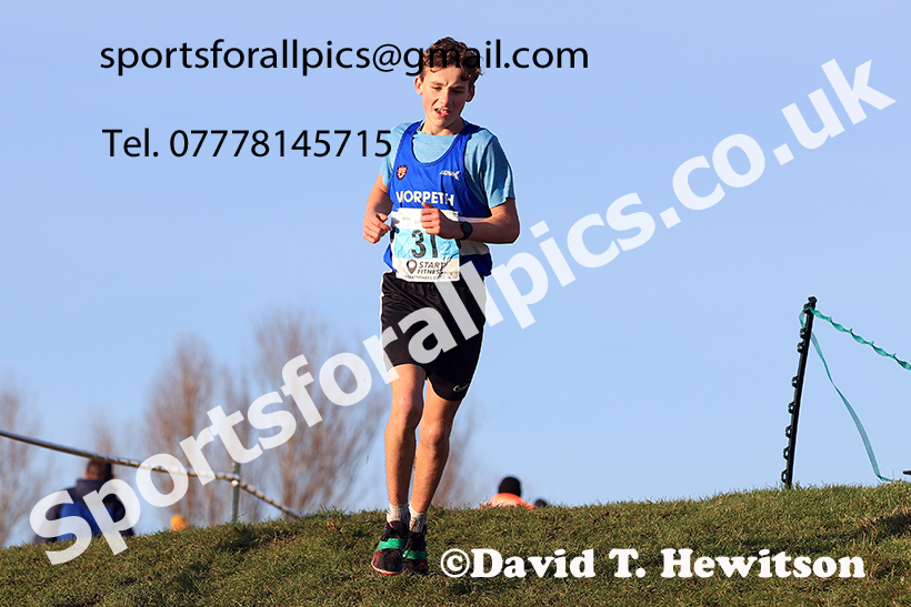 Boys under-13s 2024 NECAA Cross Country Champs., Temple Park, South Shields. Photo: David T. Hewitson/Sports for All Pics
